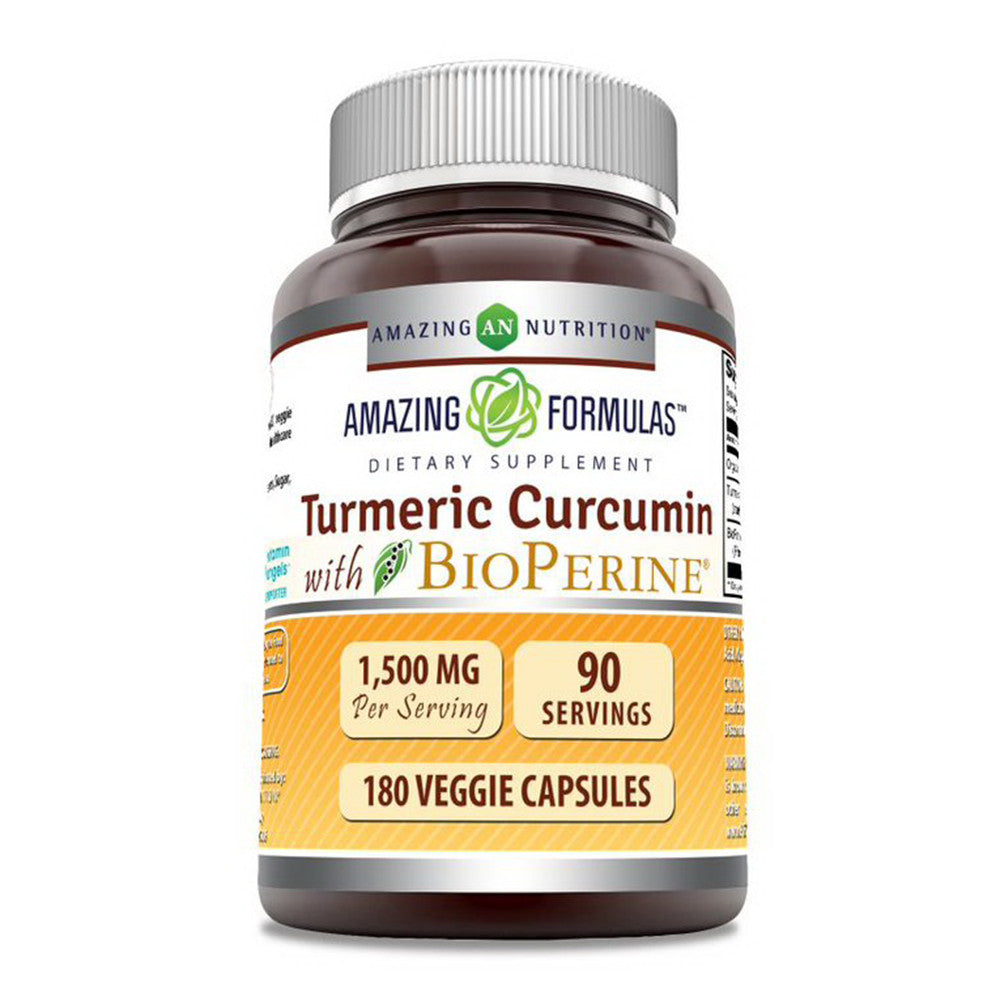Amazing Formulas Turmeric Curcumin with Bioperine 1500 Mg Capsules, 180 Ea